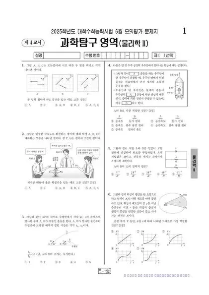 2025년 6월 고3 과학탐구 물리학 II