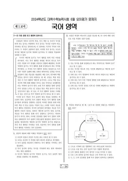 2024년 6월 고3 국어 화법과 작문