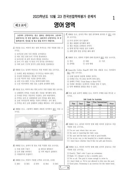 2023년 10월 고3 영어