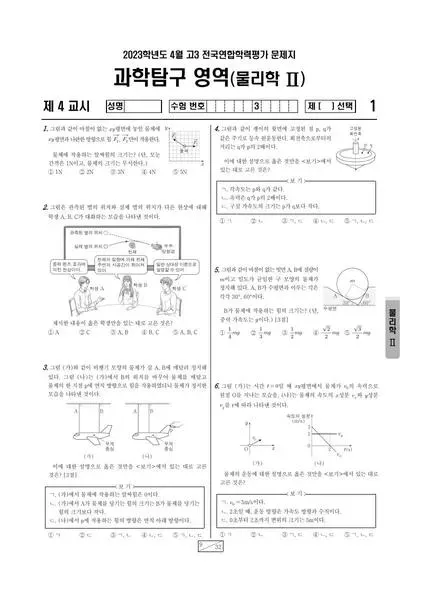2023년 4월 고3 과학탐구 물리 II